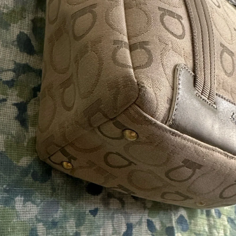 Salvatore Ferragamo Gancini Canvas Tote - Picture 5 of 10